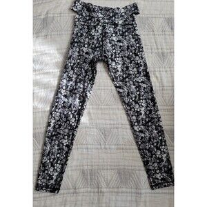 OFFLINE by Aerie Real Me Floral High Rise Crossover‎ Leggings Black White Medium